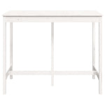 ZNTS Bar Table White 140x80x110 cm Solid Wood Pine 822158