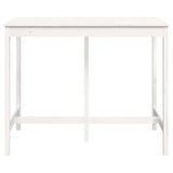 ZNTS Bar Table White 140x80x110 cm Solid Wood Pine 822158