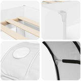 Bed with Tunnel 3 pcs White Engineered Wood 3423551