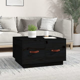 Coffee Table Black 60x53x35 cm Solid Wood Pine 820970