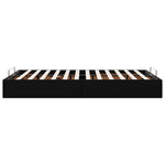Ottoman Bed Frame without Mattress Black Double Faux Leather 3310829