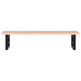 Basin Shelf Wall Mounted Steel and Solid Wood Oak 3302613