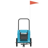 Pet Bike Trailer Blue Oxford Fabric and Iron 93974