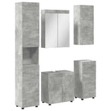 Bathroom Furniture Set TULUM 5 pcs Concrete Grey 3398057