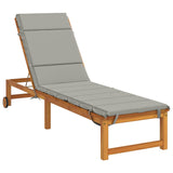 Sunlounger Cushion GEMERT 100% Polyester Grey 200 x 60 x 3 cm 948519