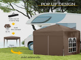 2 x 2 m Garden Pop Up Gazebo, Wedding Party Tent Marquee, Water Resistant Awning Canopy with T3398P314112