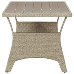 Garden Table Grey 120x70x66 cm Poly Rattan 316583