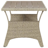 Garden Table Grey 120x70x66 cm Poly Rattan 316583
