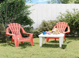 Garden Chairs 2 pcs for Children Red 37x34x44 cm PP Wooden Look 364738