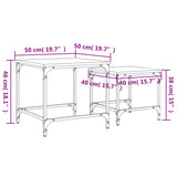 Nesting Coffee Tables 2 pcs Smoked Oak Engineered Wood 838920