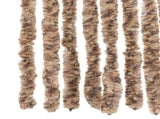 Fly Curtain Beige and Dark Brown 90x220 cm Chenille 377321