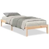 Extra Long Bed Frame without Mattress 100x220 cm Solid Wood Pine 852418
