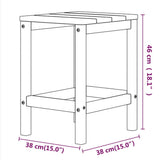 Garden Adirondack Table White 38x38x46 cm HDPE 318641