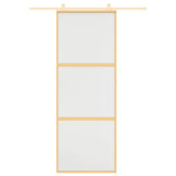 Sliding Door Gold 76x205 cm Frosted ESG Glass and Aluminium 155151
