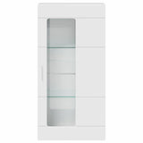 Wooden Cabinet with Storage High Gloss White 50 x 29 x 100 cm 880225