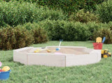 Sandbox with Seats White Octagon Solid Wood Pine 825010