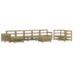ZNTS 10 Piece Garden Sofa Set Impregnated Wood Pine 3250643