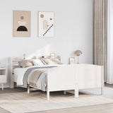 Bed Frame without Mattress White 120x200 cm Solid Wood Pine 3306970