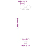 Outdoor Floor Lamps 3pcs Silver 215 cm Stainless Steel 4006389