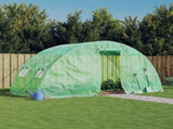 Greenhouse with Steel Frame Green 10 m 5x2x2.3 m 364085