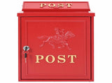 Wall Mounted Mailbox Red 29 x 13 x 41 cm Cast Aluminum 42023498
