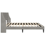 Bed Frame with Headboard Light Grey 180 x 200 cm Velvet 42027457