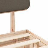 Bed Frame with Upholstered Headboard Taupe 90 x 190 cm 877387
