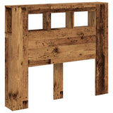 LED Headboard Old Wood 120x18.5x103.5 cm Engineered Wood 857684