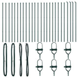 Fence Post 26 pcs Green 3.2 x 3.2 x 170 cm 3350119