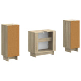 2 Piece Bathroom Cabinet Set EDE Sonoma Oak Engineered Wood 3417983
