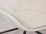 Home office chair, artificial leather armchair, low-seat vanity chair Ideal for living room and W5807P482546