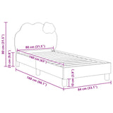 Children's Bed Frame with Headboard Pink 80 x 160 cm PU 42011016