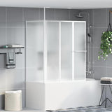 Bath Screen Folding Frosted Aluminium 42023507