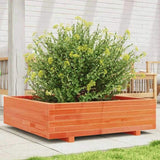 Garden Planter Wax Brown 90x90x26.5 cm Solid Wood Pine 847315