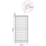 Gabion with 5 mm Wire and 5x10 cm Mesh 50x30x100 cm 3464635