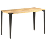 ZNTS Dining Table 120x60x76 cm Solid Mango Wood 286362