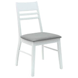 Dining Chairs 2 pcs White 43 x 54 x 89 cm Solid Rubber Wood 42020442