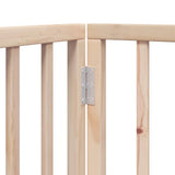 Dog Gate with Door Foldable 6 Panels 300 cm Poplar Wood 352175
