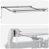 Automatic Retractable Awning Anthracite and White 300x250 cm 3310225