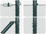 Hexagonal Fence with Concrete Base 50 x 1.2 m PVC-Coated Steel 3353556