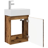 Bathroom Vanity Unit with Tap Old Wood 45.5 x 25.5 x 84 cm 889489
