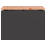 Garden Bench Black 60 x 40 x 43 cm Solid Douglas Wood and Steel 874891