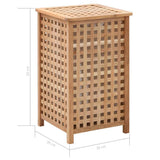 247603 Laundry Bin 39x39x65 cm Solid Walnut Wood