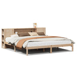 Bookcase Bed without Mattress 200x200 cm Solid Wood Pine 3321548