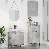 Bathroom Furniture Set 3 pcs Concrete grey Engineered wood 3393106