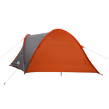 Camping Tent Dome 4-Person Orange Waterproof 94351