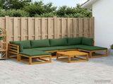 Sofa Set 7 pcs Natural Solid Acacia Wood 3417266