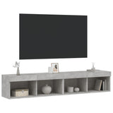TV Cabinets with LED Lights 2 pcs Concrete Grey 80x30x30 cm 837148