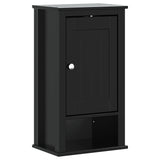 Bathroom Wall Cabinet BERG Black 40x27x71.5 cm Solid Wood Pine 358549