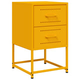 ZNTS Bedside Cabinet Mustard Yellow 36x39x60.5 cm Steel 846464